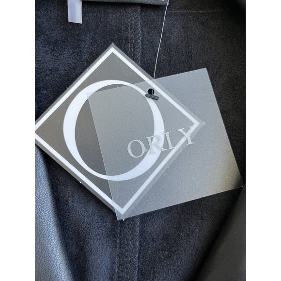 Jacket Cardigan Blazer  faux leather‎ NWT black Small Orly S Lightweight - Picture 10 of 12